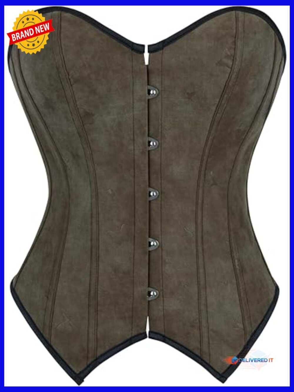 Vintage Lace-Up Overbust Corset Top - Renaissance Boned Bustier for Party